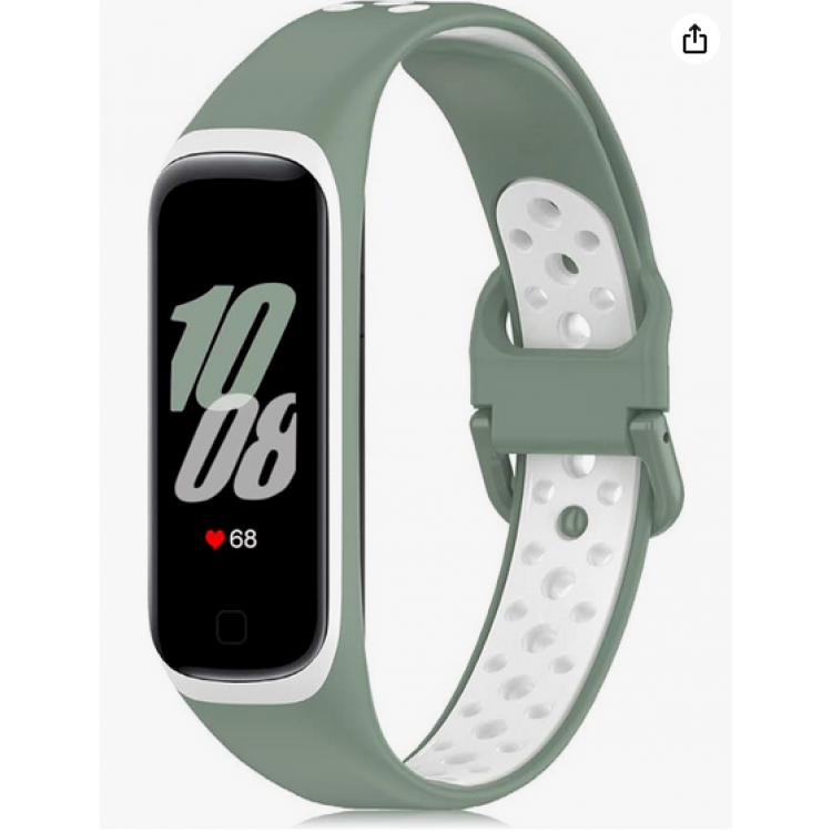 Tech Protect SMOOTHBAND λουράκι για Samsung Galaxy Fit 2 SM-R220 smartwatch - ΠΡΑΣΙΝΟ ΛΕΥΚΟ